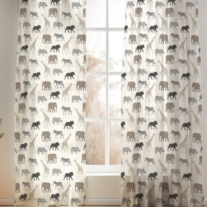 Safari Curtains for Nursery or Children's Bedroom Custom and Hand Made Just for You, Explore Now!