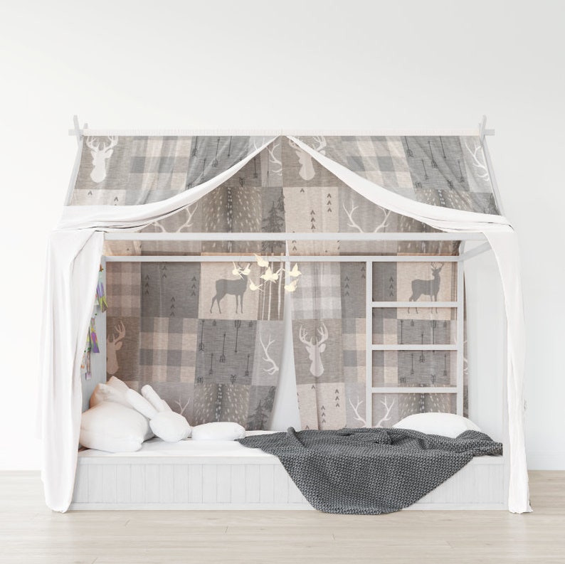 Rustic Woodland Curtains for Nursery or Children's Bedroom Etsy