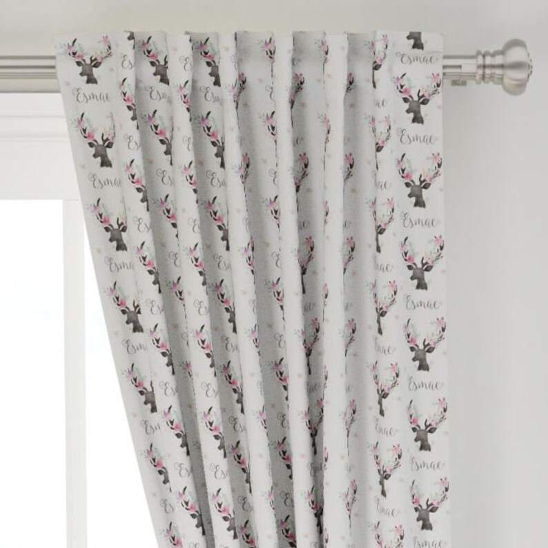 Personalized Deer Curtains for Nursery or Children's Etsy
