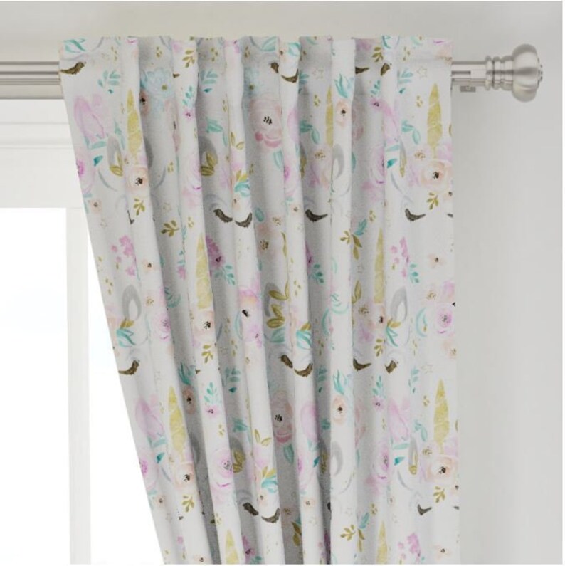 Unicorn Curtains for Nursery or Children's Bedroom Custom Etsy