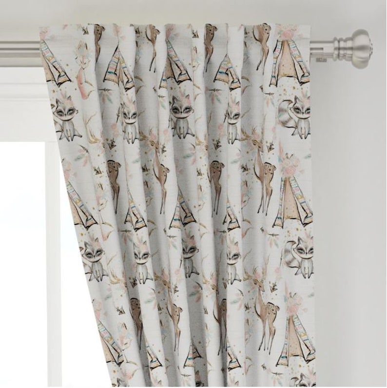 Woodland Curtains for Nursery or Children's Bedroom Custom Etsy