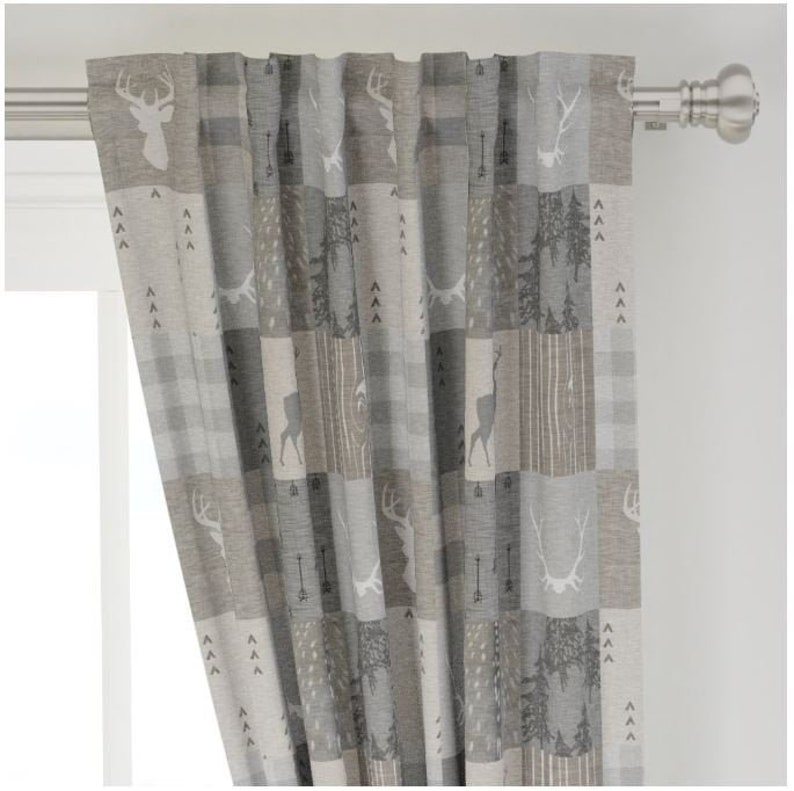 Rustic Woodland Curtains for Nursery or Children's Bedroom Etsy