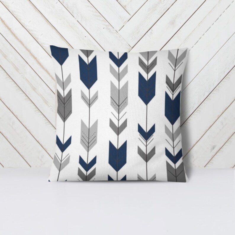 Navy Blue Arrow Baby Bedding Set Custom and Hand Made Just for Etsy