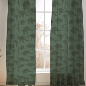 Dinosaur Curtains for Nursery or Children&#39;s Bedroom Custom and Hand Made Just for You, Explore Now!