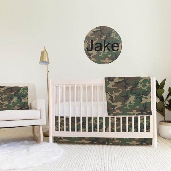 Camo Crib Bedding Etsy