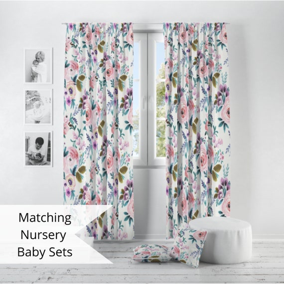 Floral Curtains for Nursery or Children's Bedroom Custom Etsy