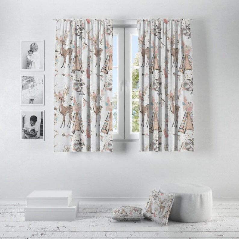 Woodland Curtains for Nursery or Children's Bedroom Custom Etsy