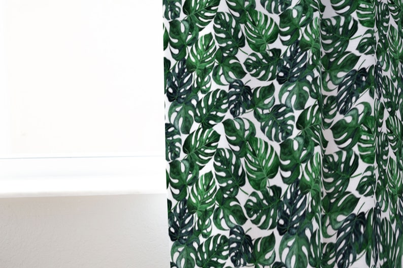 Jungle Palm Leaf Curtains for Nursery or Children's | Etsy