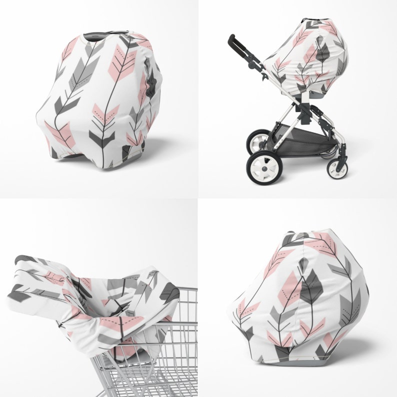 Pink and Grey Arrow Baby Bedding Set Custom and Hand Made Just Etsy