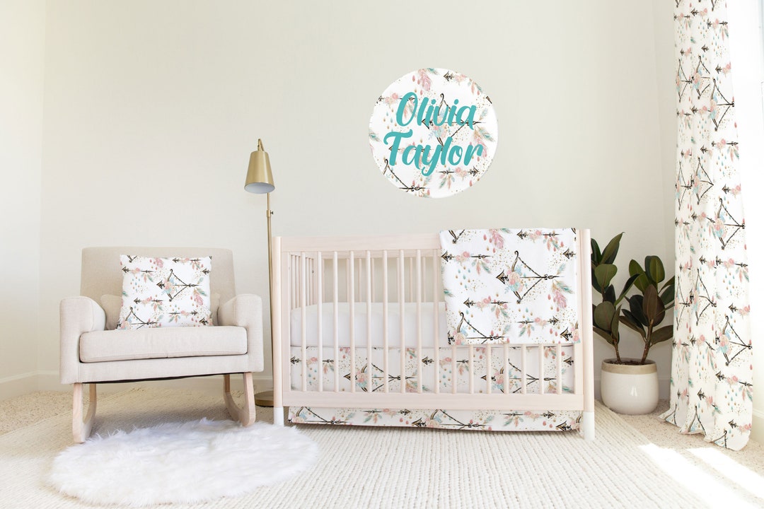 Bow and Arrow Baby Bedding Set Custom and Hand Made Just for Etsy