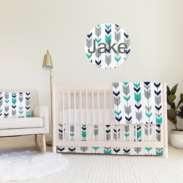 Arrow Crib Bedding Etsy