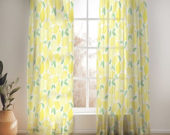 Summer Lemons Curtains for Nursery or Children's Bedroom Custom and Hand Made Just for You, Explore Now!