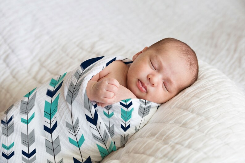 Teal Arrow Baby Bedding Set Custom and Hand Made Just for You Etsy