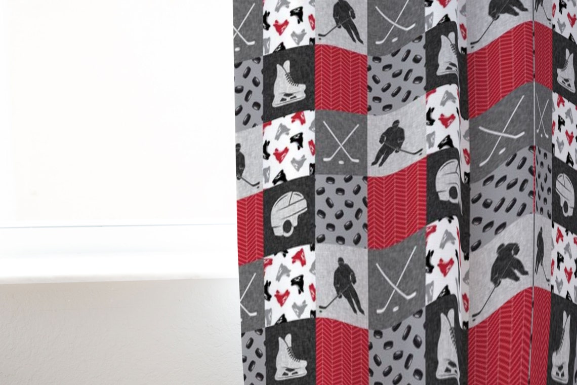Ice Hockey Curtains for Nursery or Children's Bedroom Etsy