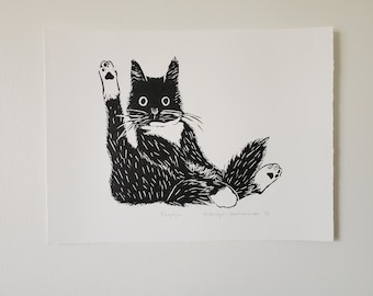 Reggie | Linocut Print | Art