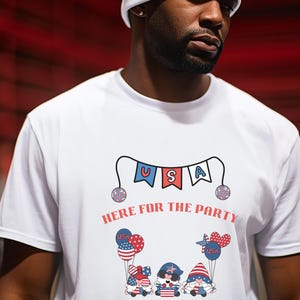 USA Party T-Shirt, Fun 4th of July T-Shirt, Independence Day Shirt, USA flag shirt 4th of July Celebration Shirt, Patriotic Holiday Apparel