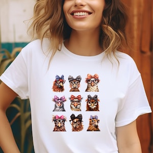 Funny Chicken Unisex Tee Shirt, Chicken Lover Gift, Animal Graphic Shirt, Farm Animal Shirt, Chicken Sunglasses Tee, Chicken Bow Shirt