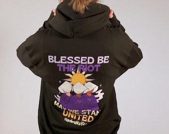 Feminismus Hoodie Backprint, HandmaidsRiot Soli-Kollektion, Statement Hoodie für intersektionalen Queerfeminismus und Aktivismus, unisex