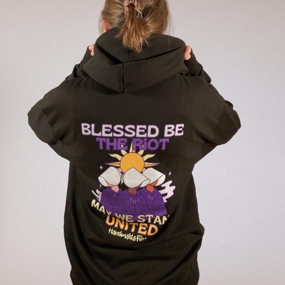 Feminismus Hoodie Backprint, HandmaidsRiot Soli-Kollektion, Statement Hoodie für intersektionalen Queerfeminismus und Aktivismus, unisex