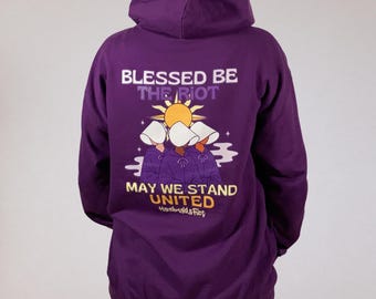 Feminismus Hoodie Backprint, HandmaidsRiot Soli-Kollektion, Statement Hoodie für intersektionalen Queerfeminismus und Aktivismus, unisex