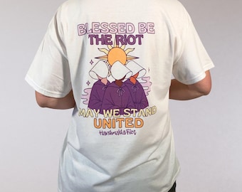 Feminismus Shirt Backprint, HandmaidsRiot Soli-Kollektion, Statement Shirt für intersektionalen Queerfeminismus und Aktivismus, unisex