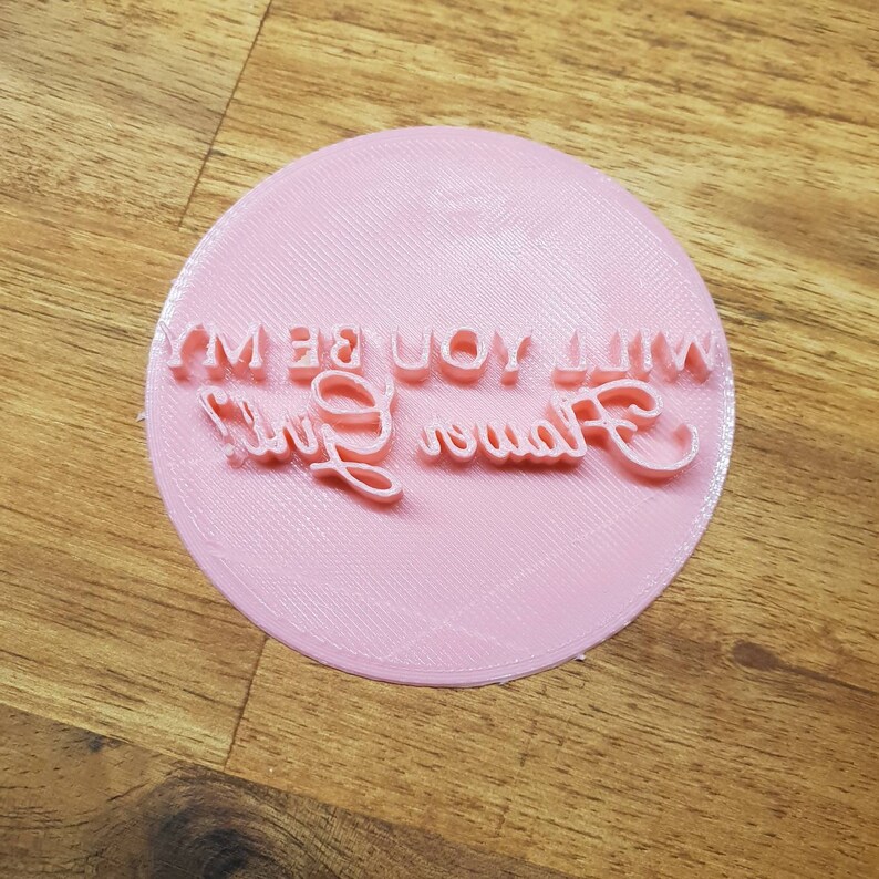 Fondant embosser Will you be my flower girl Cookie stamp.