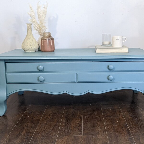 Blue Coffee Table Etsy