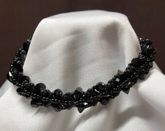 Black "Beaded" Beauty Bracelet - Swarovski