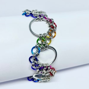 Rainbow Shenandoah ChainMaille Bracelet