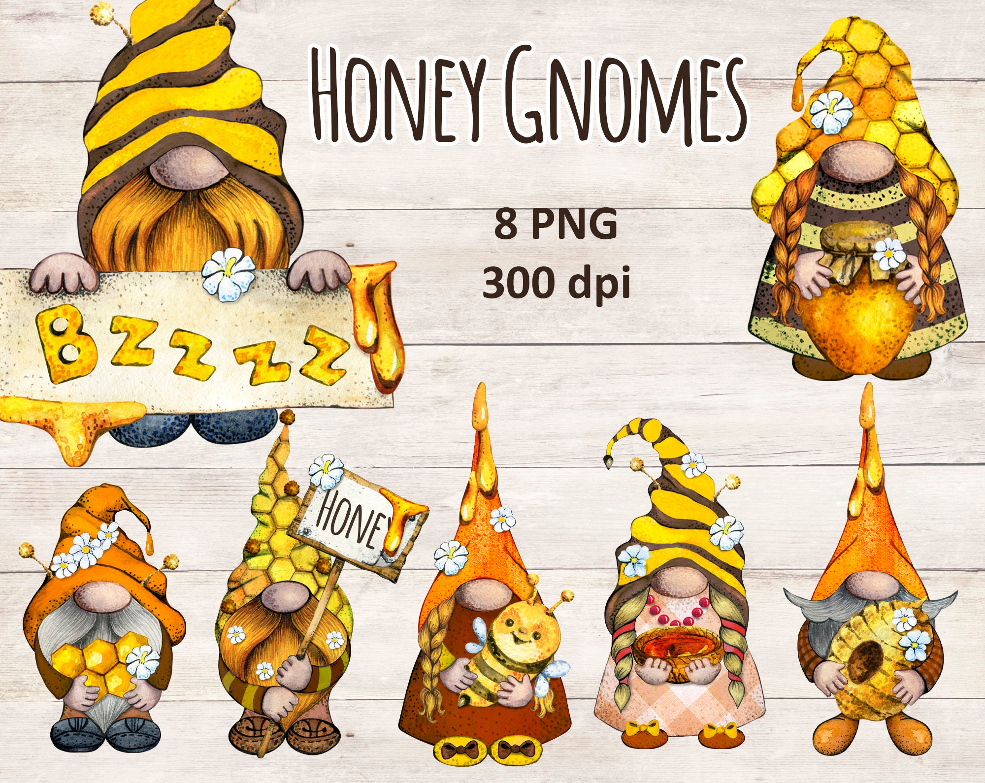 Bee png Honey Gnome Clipart Gnome png Cute Woodland | Etsy