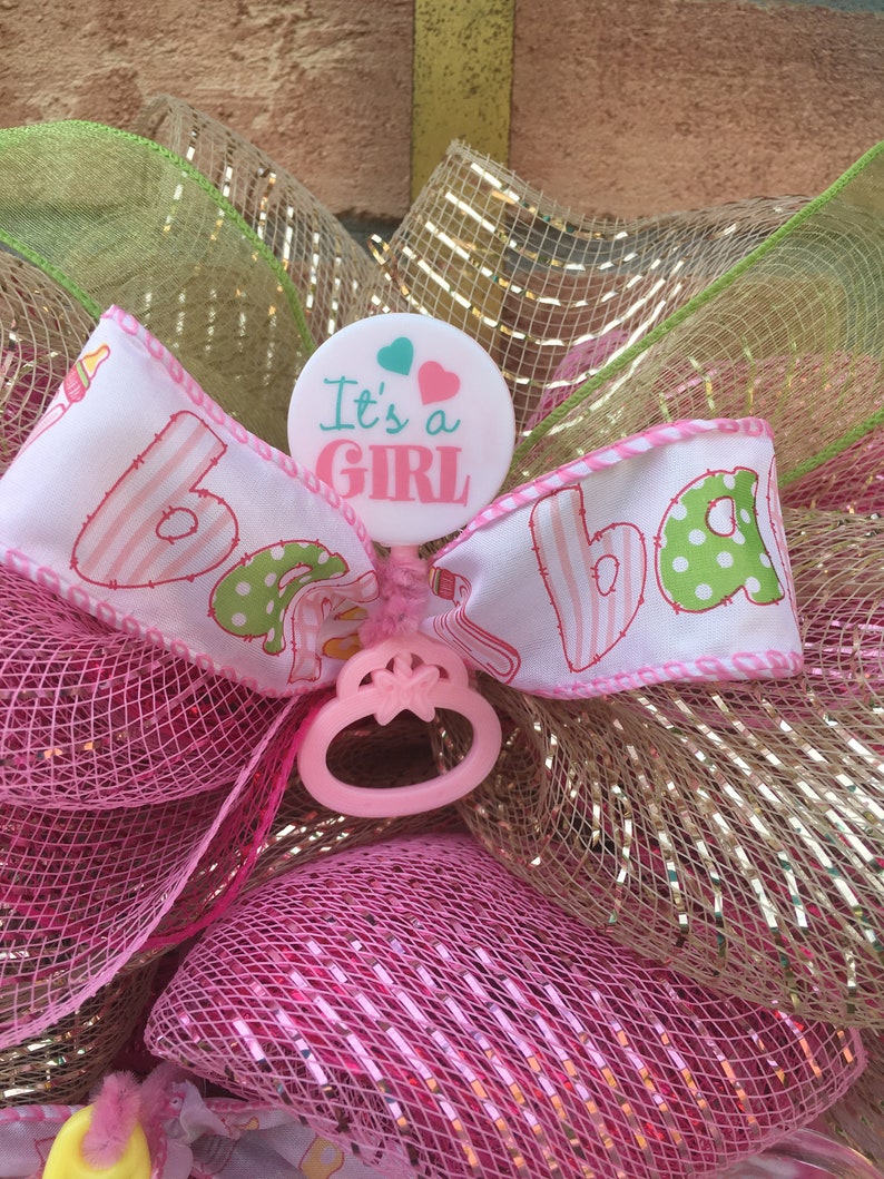 Baby Announcement Wreath Nursery Wreath Baby Shower Wreath Baby Wreath Door Door Wreath