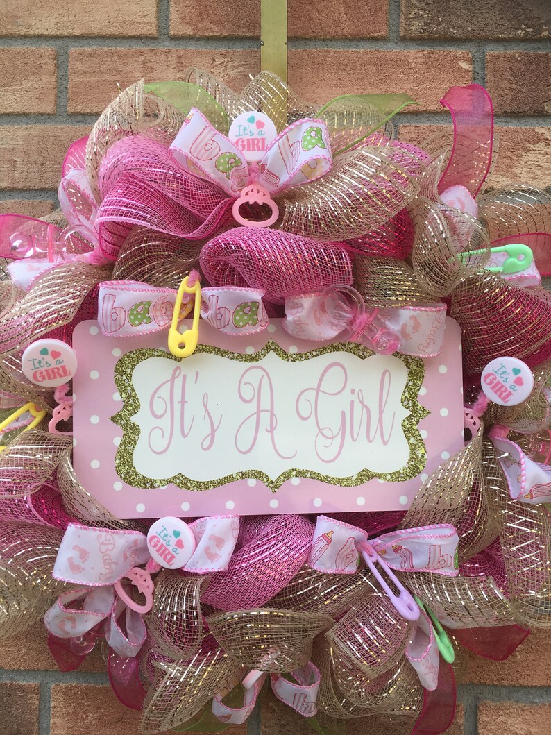 Baby Announcement Wreath Nursery Wreath Baby Shower Wreath Baby Wreath Door Door Wreath