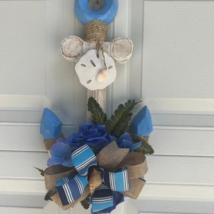 Anchor Wall Hanger, Beach House Decor, Nautical Anchor, Anchor Wreath, Anchor Door Decor