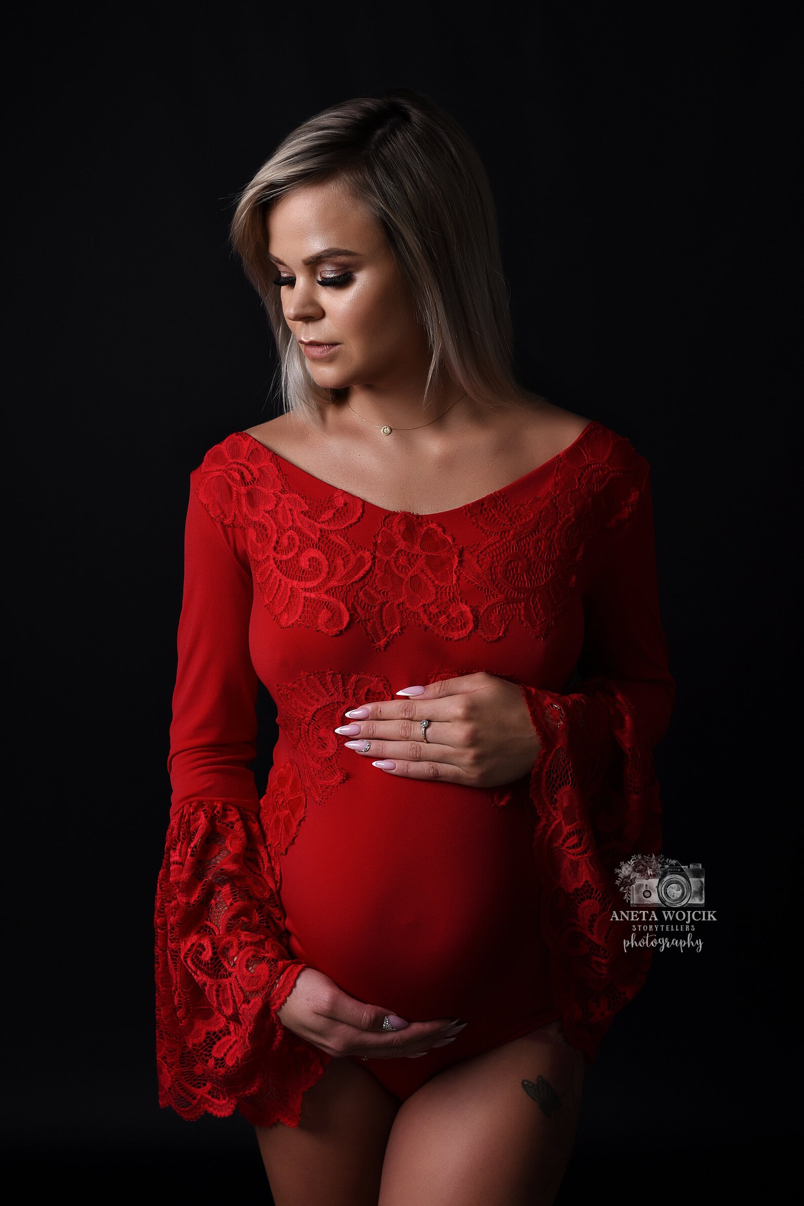 Maternity Body With Lace for the Photoshoot, Bodysuit Etsy