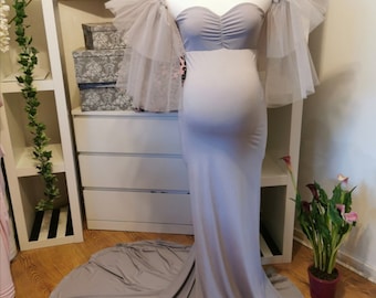 Sarah maternity dress for Photoshoots, maternity grown, maternity dress, wedding dress,
