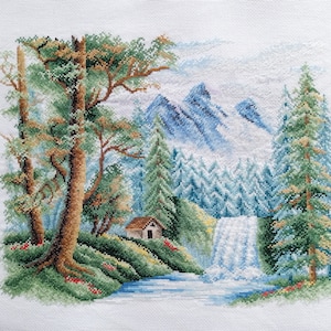 Scenery,Finished Cross Stitch,20&quot;x17&quot;