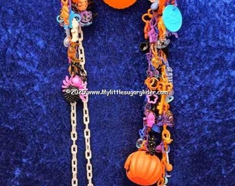 Pumpkin Spider 2 Hanging Cage Toy Sugar Gliders