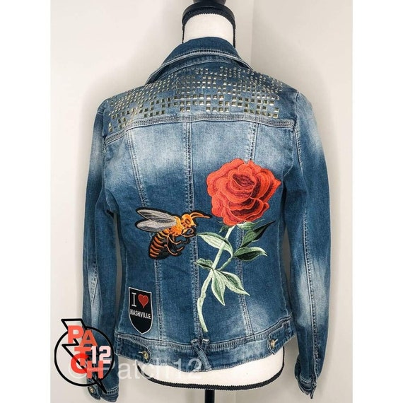 rose denim jacket womens
