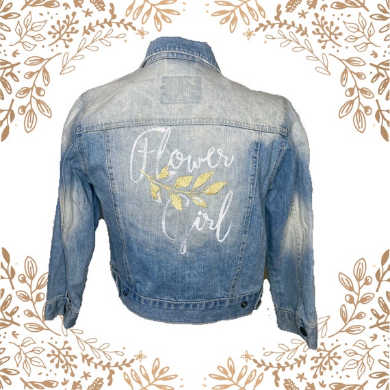 flower girl jean jacket