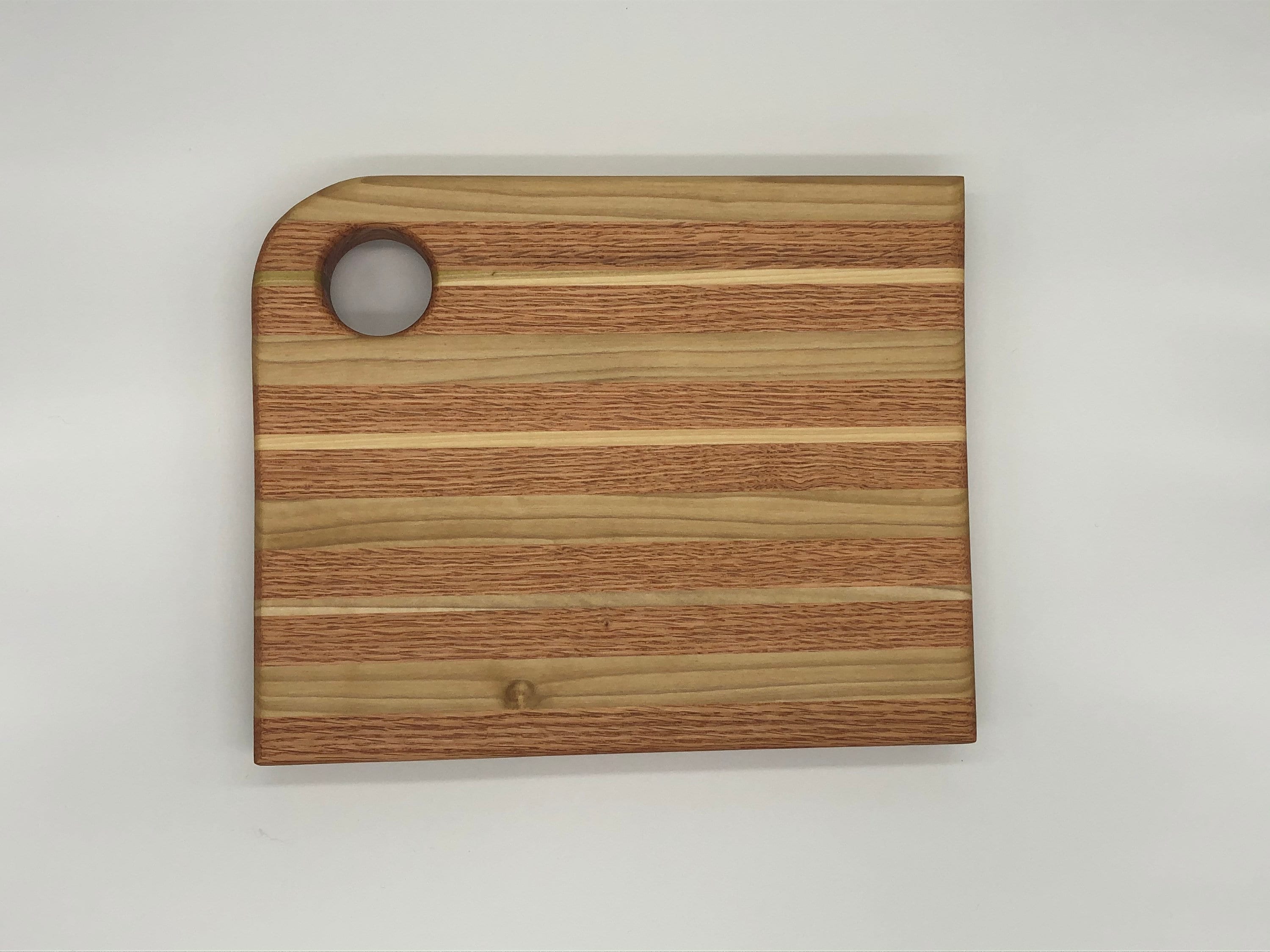 Red Oak and Poplar Striped Cutting Board Etsy