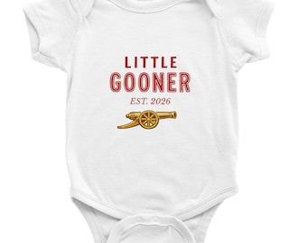 Arsenal babyromper met korte mouwen groei-romper 2026 (6 m/12 m/18 m)