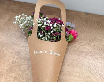 Bouquet Bags for Flower Carts - Bridal and Baby Shower - Set of 5