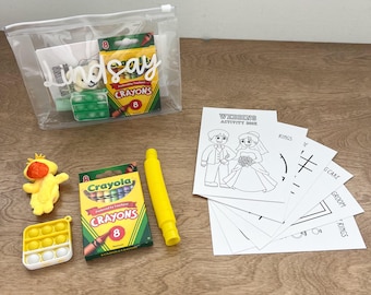 Personalized Kids' Wedding Activity Bag – Coloring, Fidget Toys
