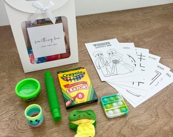 Personalized Wedding Kids Activity Kit - Coloring Book, Crayons & Toys
