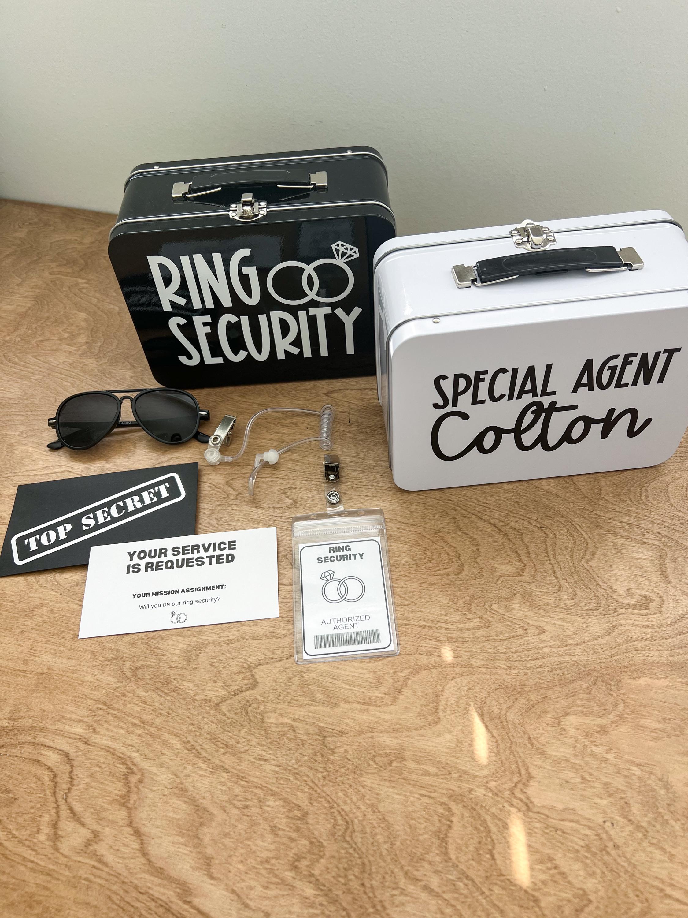 Mission Ring Ring Bearer Security Kit Personalized Ring Security