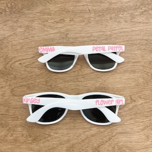 Flower Girl Sunglasses | Personalized Kids Sunglasses with Name & Title | Petal Patrol Gift | Flower Girl Gift Idea | Petal Patrol Proposal