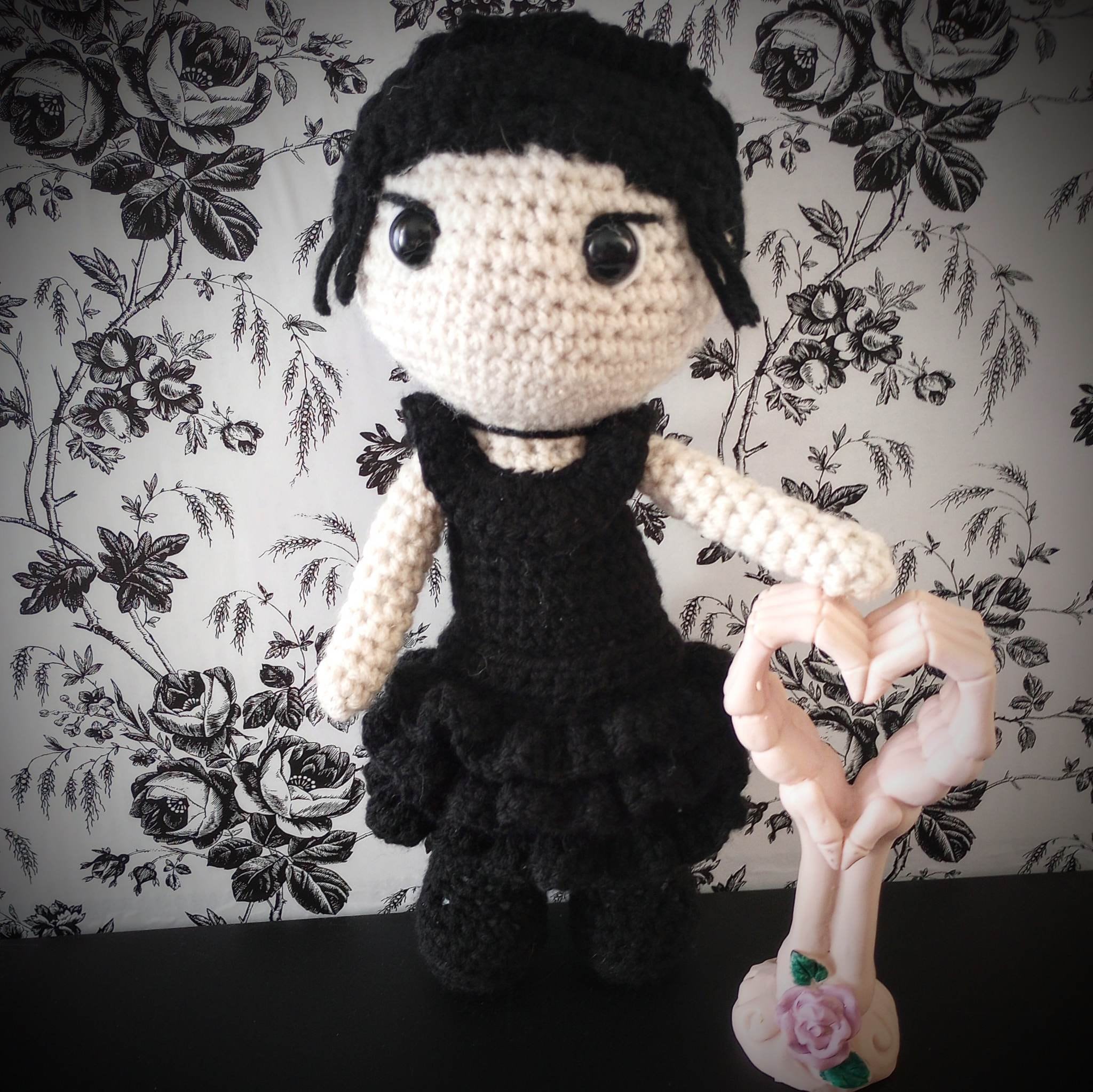 30 Wednesday Crochet Patterns for Dolls, Accessories, and Gothic Gifts 10 Wednesday Goth Doll Crochet Pattern