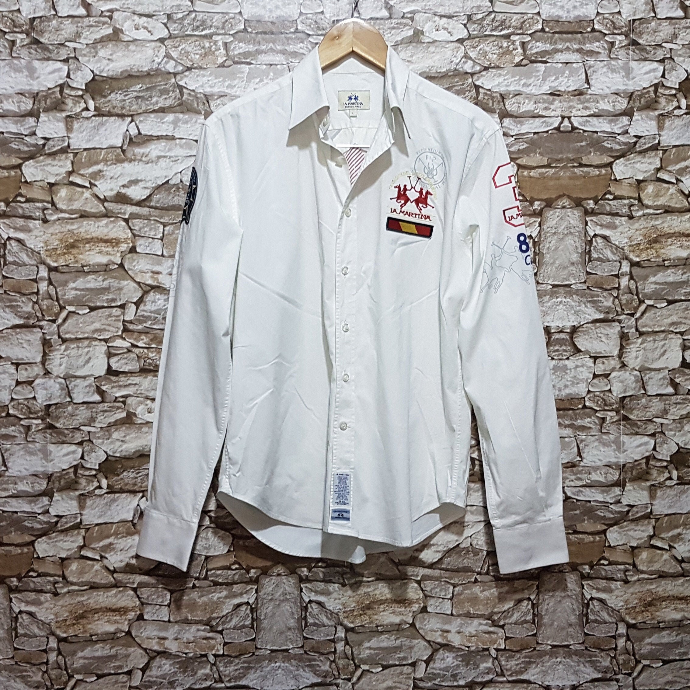 Camisa blanca vintage LA talla hombre: L/ropa vintage España