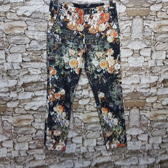 Vintage Mohito Floral cigarette trousers jeans pan