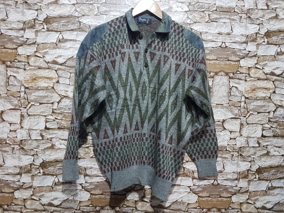 Vintage 90s Boho Hippie Knit Sweater 